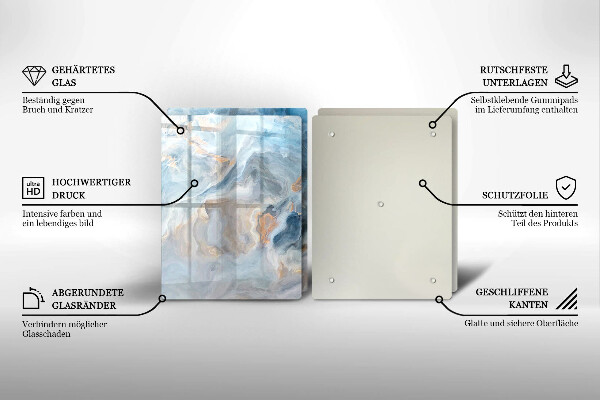 Copertura piano cottura Trama di marmo