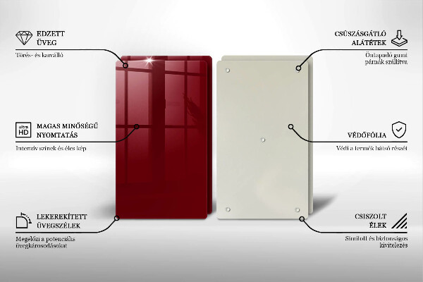 Copri piano cottura colore bordeaux