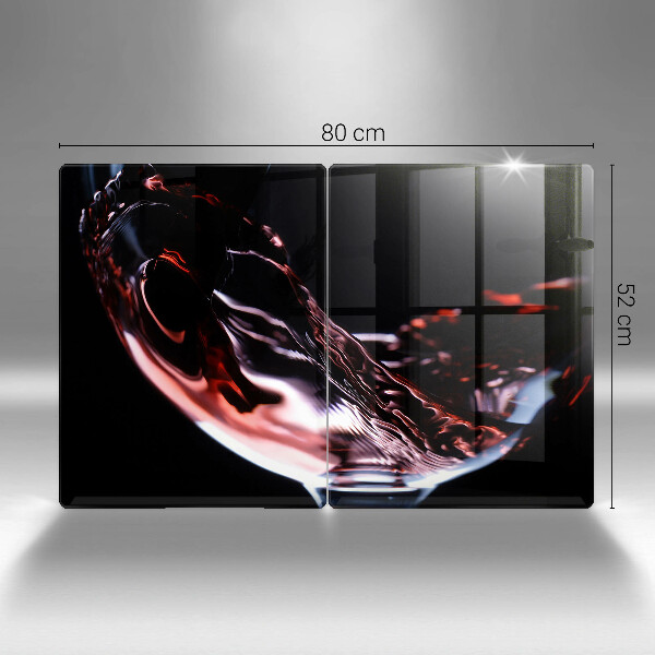 Copri piano cottura in vetro Un bicchiere di vino rosso