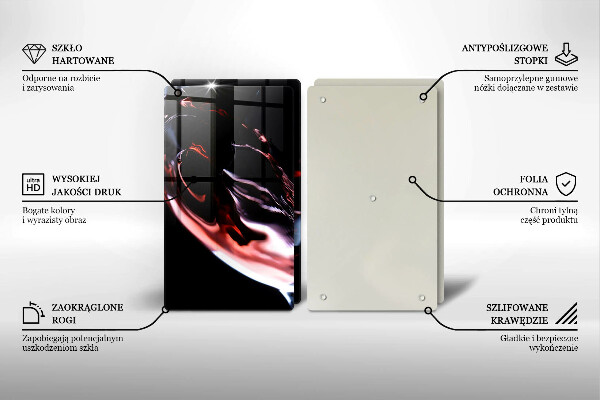 Copri piano cottura in vetro Un bicchiere di vino rosso