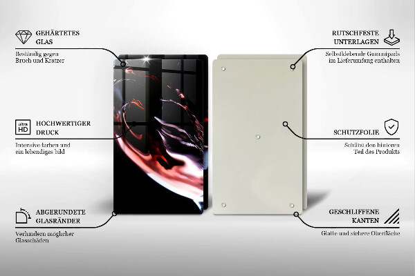Copri piano cottura in vetro Un bicchiere di vino rosso