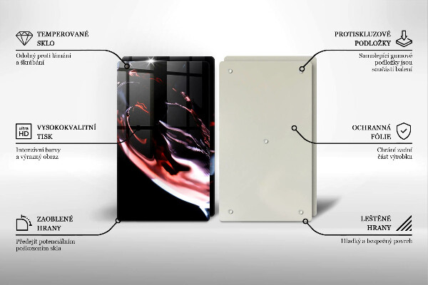 Copri piano cottura in vetro Un bicchiere di vino rosso