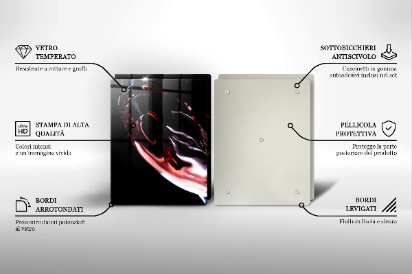Copri piano cottura in vetro Un bicchiere di vino rosso