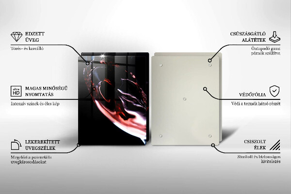 Copri piano cottura in vetro Un bicchiere di vino rosso