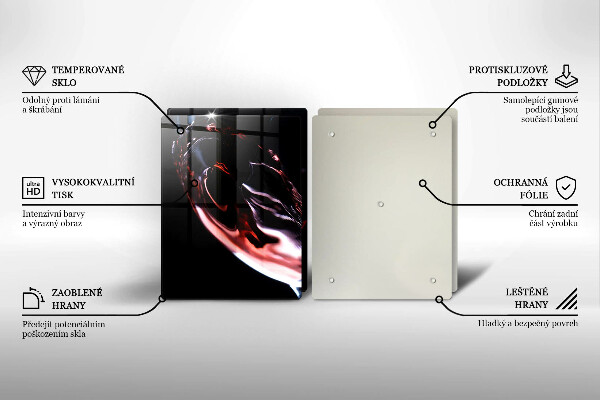 Copri piano cottura in vetro Un bicchiere di vino rosso