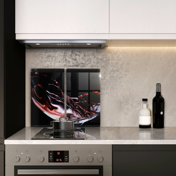 Copri piano cottura in vetro Un bicchiere di vino rosso