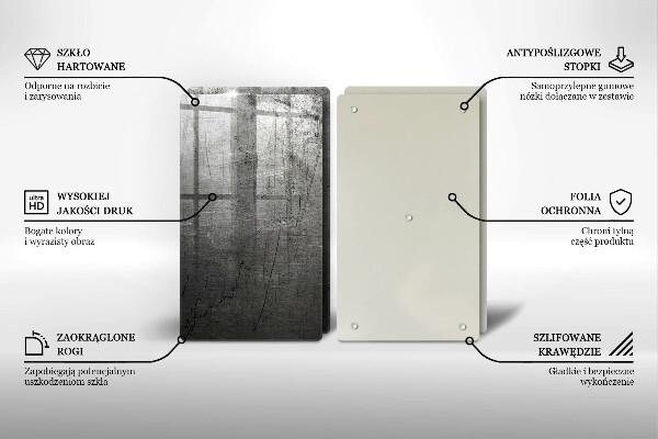 Copri piano cottura in vetro Struttura del metallo