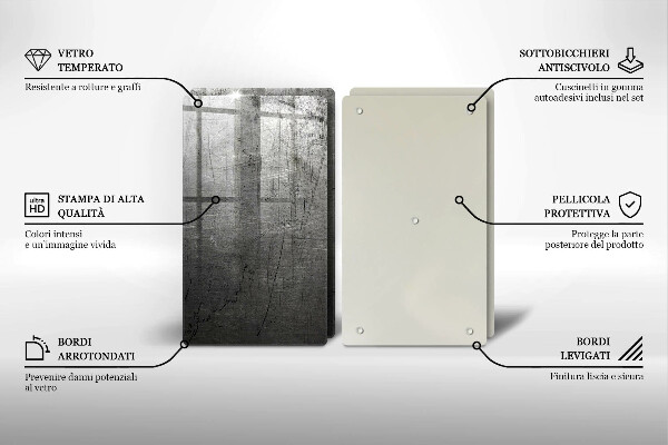 Copri piano cottura in vetro Struttura del metallo