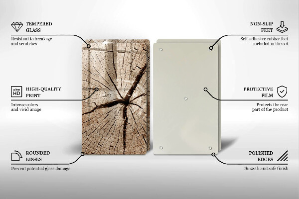 Copri piano cottura in vetro Sezione trasversale di un albero