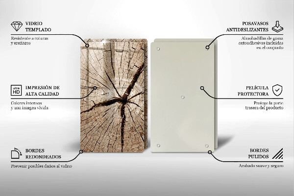 Copri piano cottura in vetro Sezione trasversale di un albero