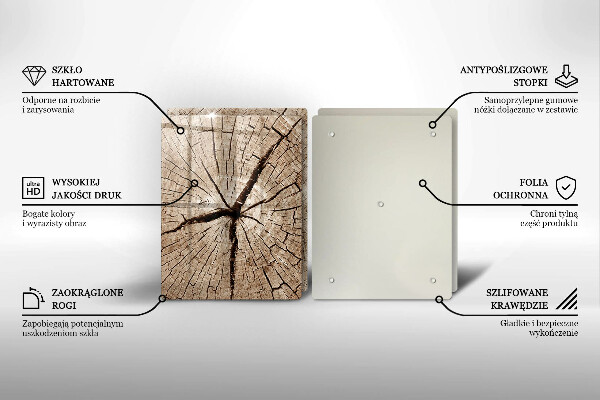 Copri piano cottura in vetro Sezione trasversale di un albero
