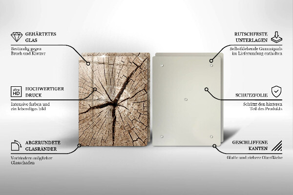 Copri piano cottura in vetro Sezione trasversale di un albero