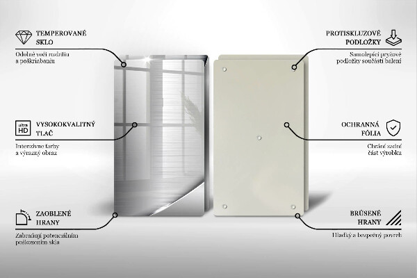 Copri piano cottura in vetro Forme metalliche