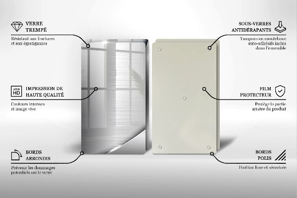 Copri piano cottura in vetro Forme metalliche