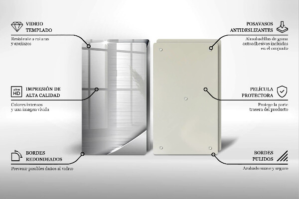 Copri piano cottura in vetro Forme metalliche