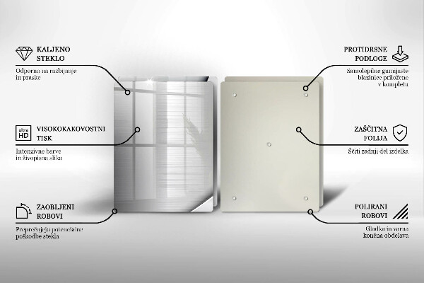 Copri piano cottura in vetro Forme metalliche