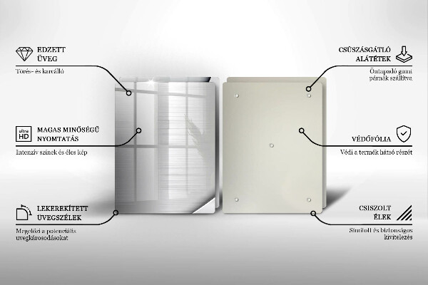 Copri piano cottura in vetro Forme metalliche
