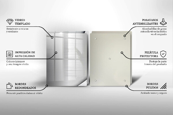 Copri piano cottura in vetro Forme metalliche