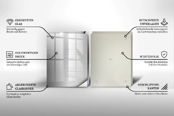 Copri piano cottura in vetro Forme metalliche