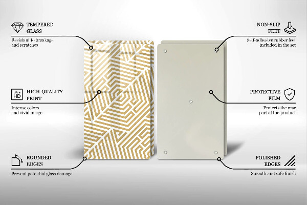 Copri piano cottura in vetro Linee geometriche