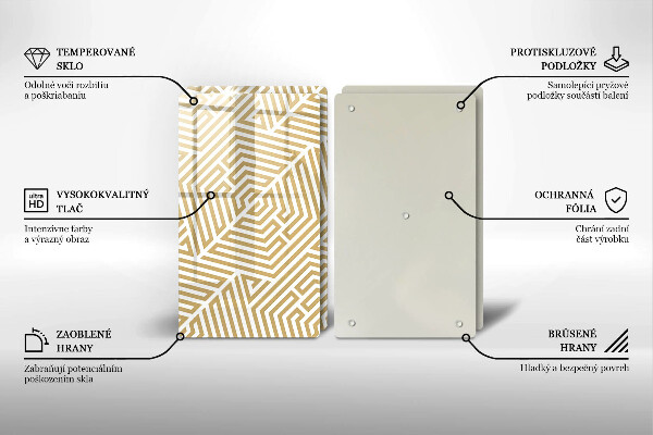 Copri piano cottura in vetro Linee geometriche