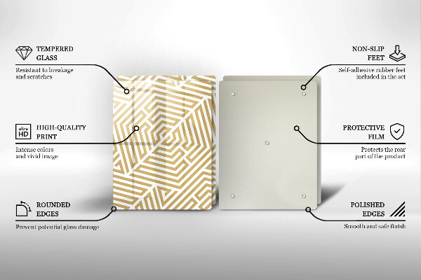 Copri piano cottura in vetro Linee geometriche