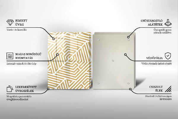 Copri piano cottura in vetro Linee geometriche