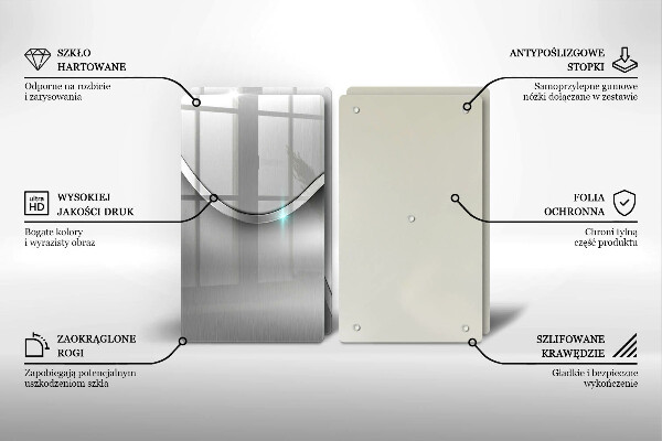 Copri piano cottura in vetro Astrazione del metallo