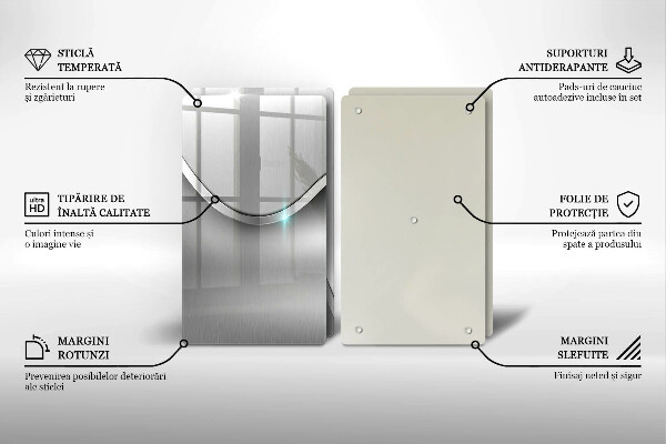 Copri piano cottura in vetro Astrazione del metallo