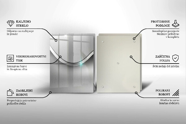 Copri piano cottura in vetro Astrazione del metallo