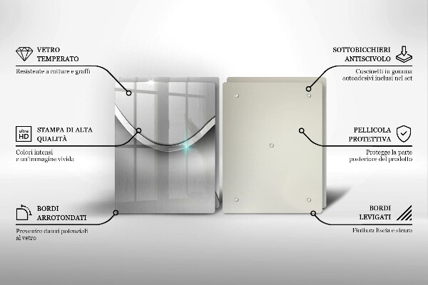 Copri piano cottura in vetro Astrazione del metallo