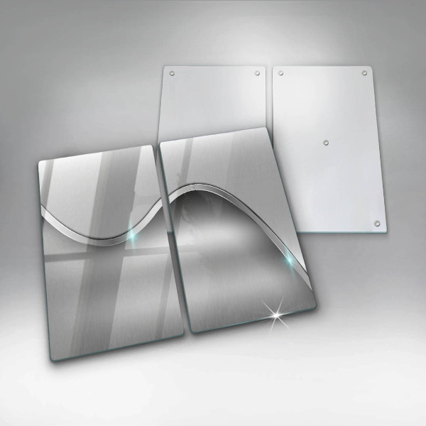 Copri piano cottura in vetro Astrazione del metallo