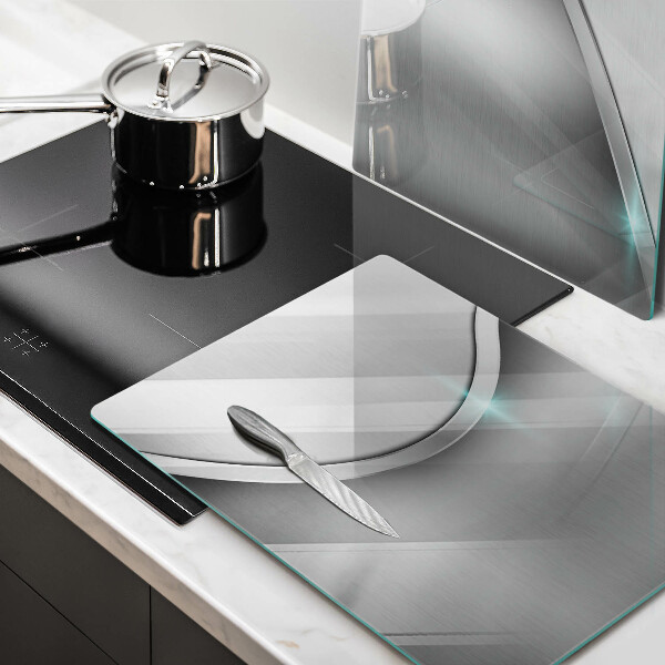 Copri piano cottura in vetro Astrazione del metallo