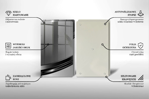 Copri piano cottura in vetro Astrazione del metallo