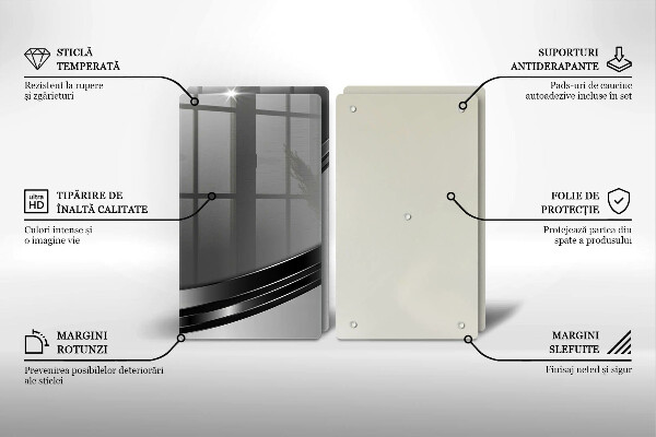 Copri piano cottura in vetro Astrazione del metallo