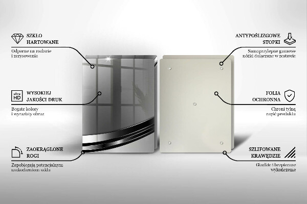 Copri piano cottura in vetro Astrazione del metallo