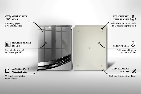 Copri piano cottura in vetro Astrazione del metallo