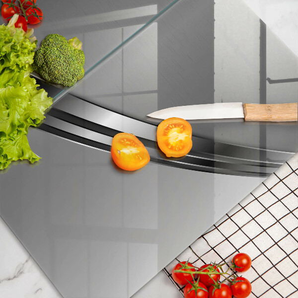 Copri piano cottura in vetro Astrazione del metallo