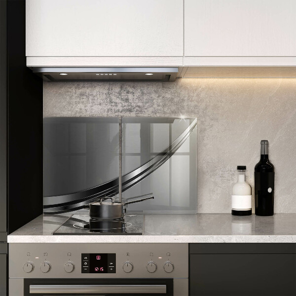 Copri piano cottura in vetro Astrazione del metallo