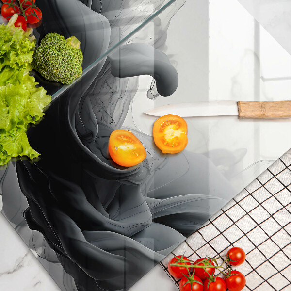 Copri piano cottura in vetro Astrazione del fumo nero