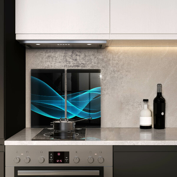 Copri piano cottura in vetro Astrazione blu