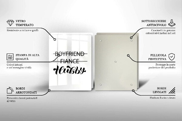 Copri piano cottura in vetro Iscrizione frase modello