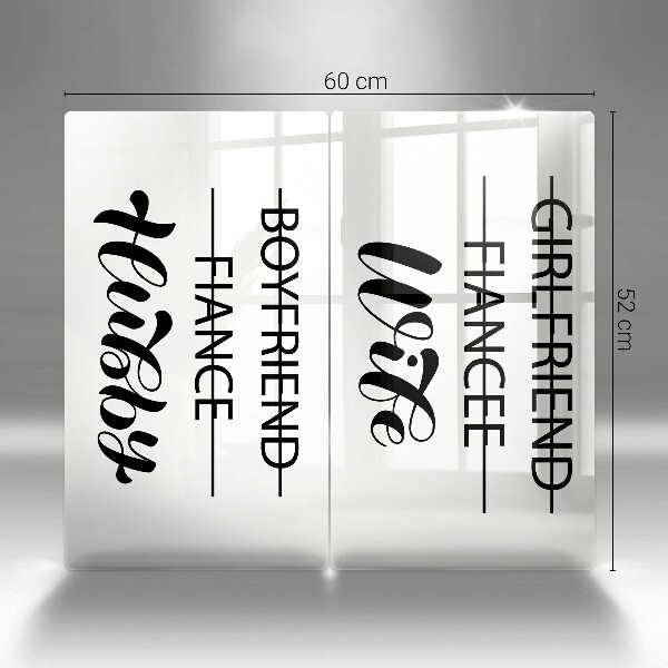 Copri piano cottura in vetro Iscrizione frase modello