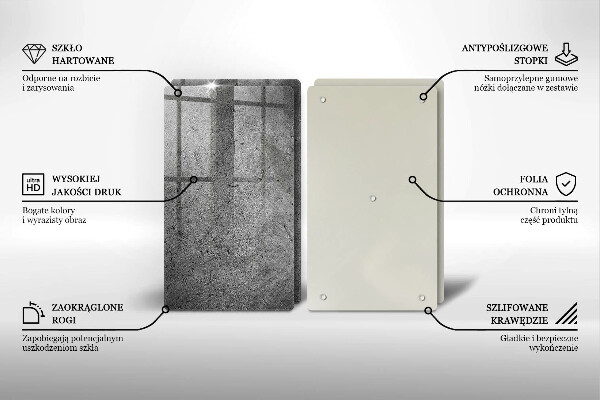 Copri piano cottura in vetro Struttura in pietra concreta