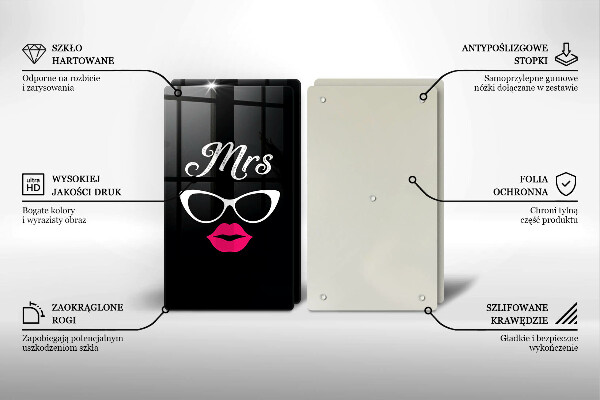 Copri piano cottura in vetro Mrs Mr