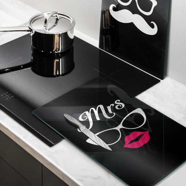 Copri piano cottura in vetro Mrs Mr