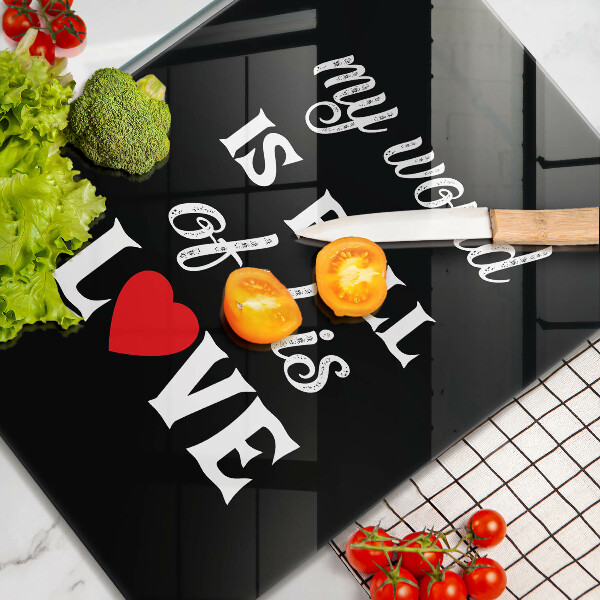 Copri piano cottura in vetro Iscrizione frase