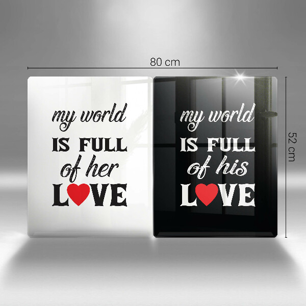 Copri piano cottura in vetro Iscrizione frase