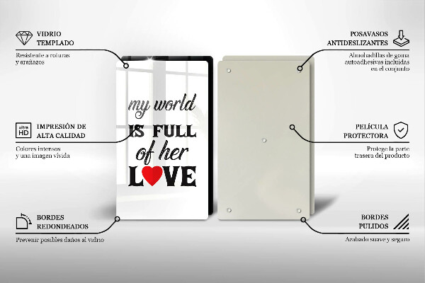 Copri piano cottura in vetro Iscrizione frase