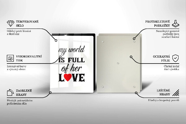 Copri piano cottura in vetro Iscrizione frase